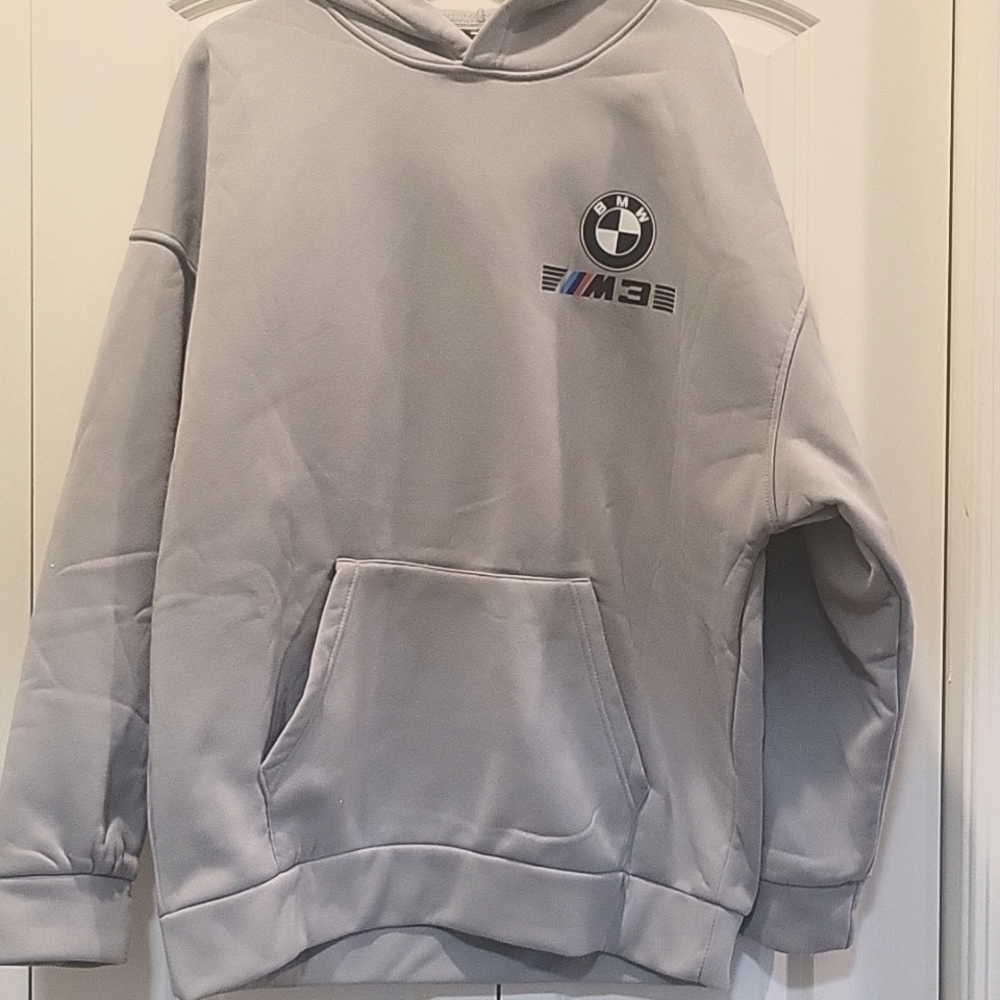 BMW Logo Motorsport Gray Crew Neck Sweatshirt Series Car L